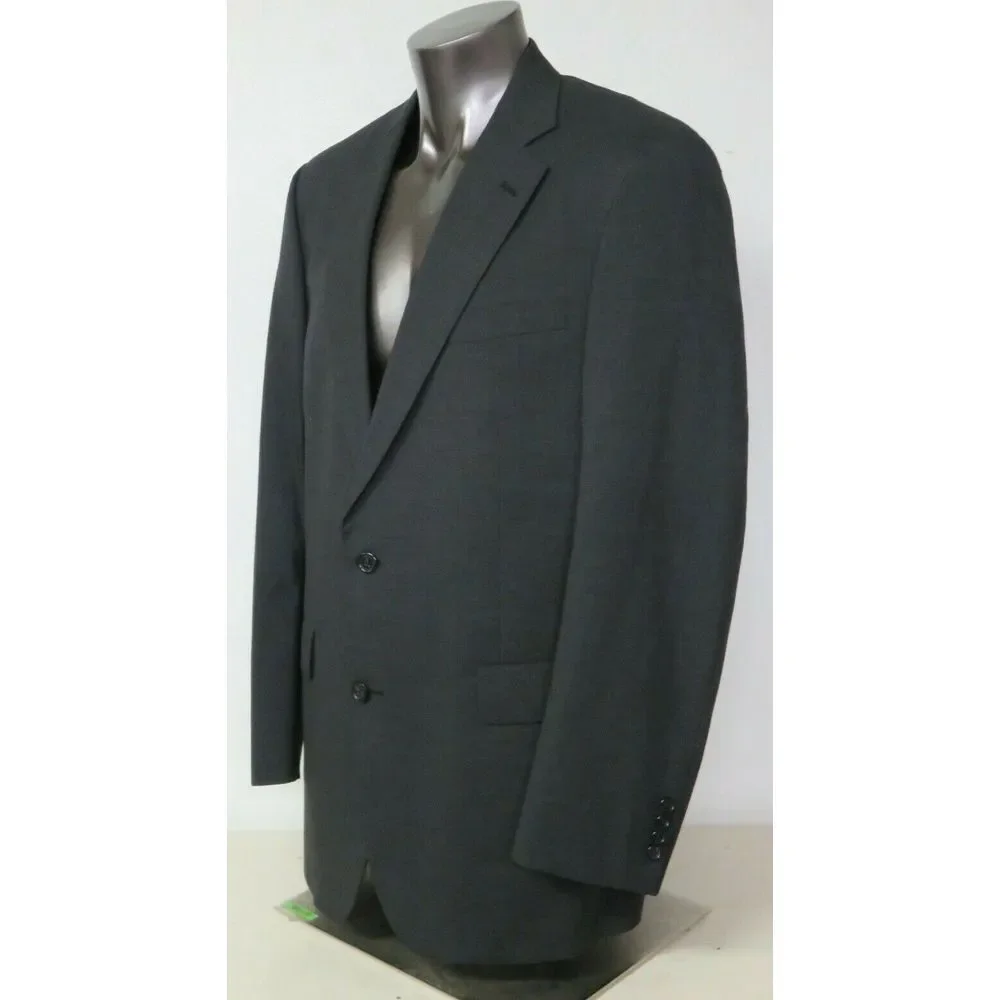 Mens‎ Brooks Brothers Brooksease 2 Button Blazer Sport Coat Solid Gray Size 44 L